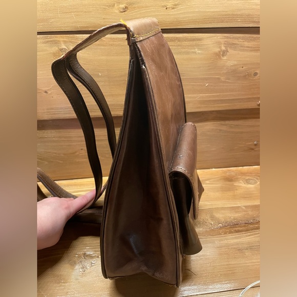 Brown Faux Leather Backpack Purse - Picture 8 of 16